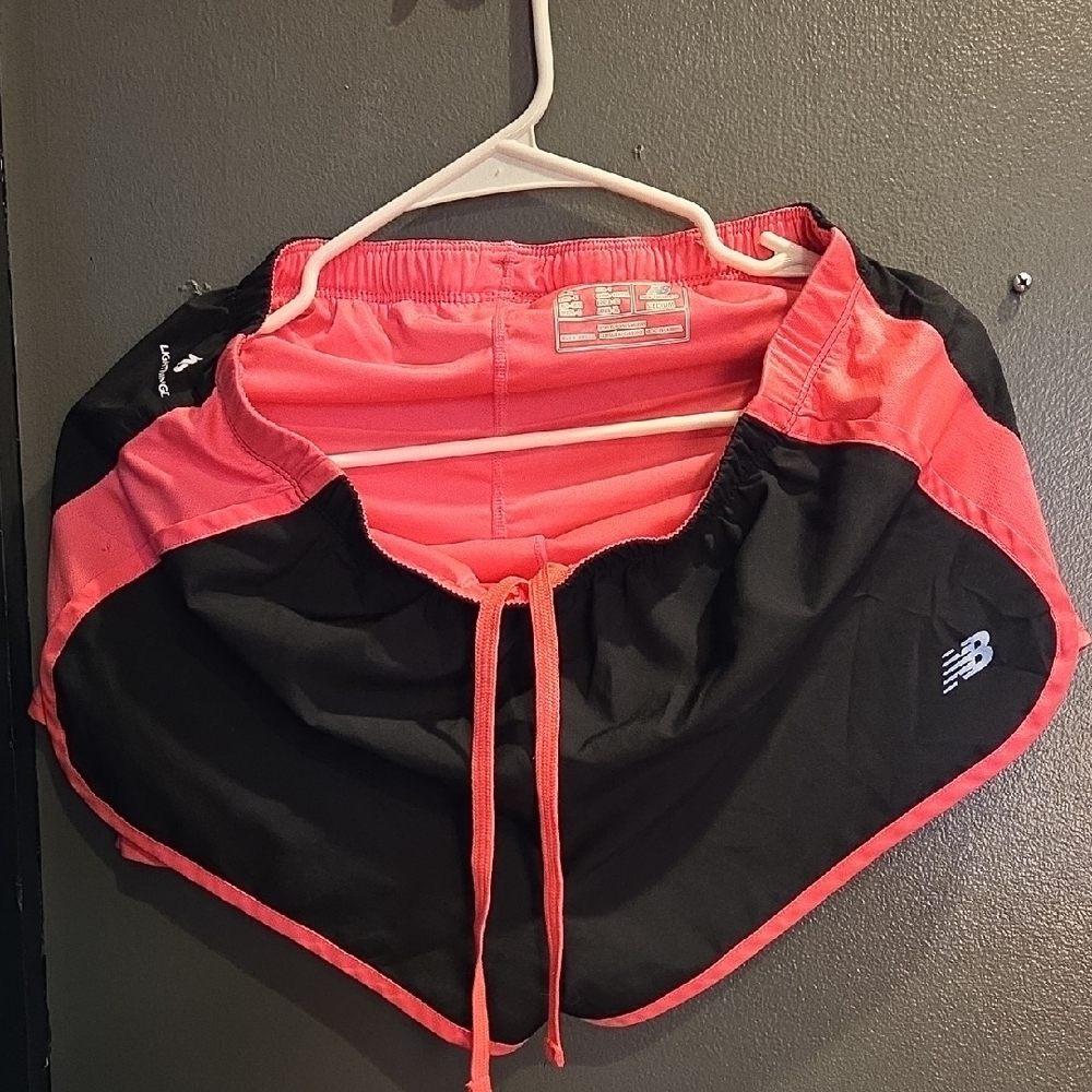 New Balance Black and Pink Running Shorts